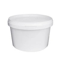 1 LITRE WHITE TUB WITH LID